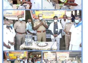 விளாத்திகுளம் பேருந்து நிலையத்தில் டிஎஸ்பி பிரகாஷ்  தலைமையில் கோவிட்-19 விழிப்புணர்வு நிகழ்ச்சி – பொதுமக்கள் மத்தியில் நல்ல வரவேற்பு