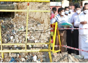 வால்டாக்ஸ்சாலை மழைநீர்வடிகால்அமைக்கும்பணிகள்குறித்து அமைச்சர்திரு.எ.வ.வேலு ஆய்வு.