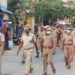 மதுரையில் தொடர்ந்து நடைபெறும் போலீஸ் அணிவகுப்பு