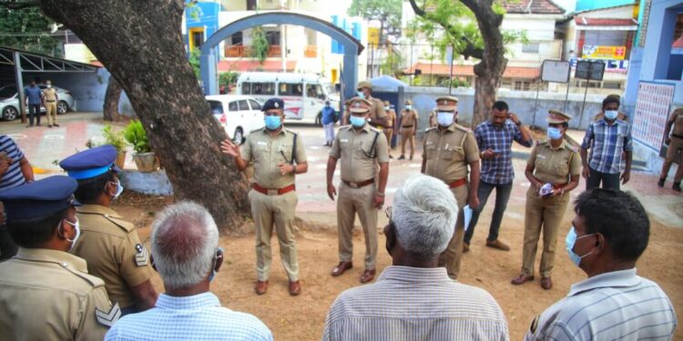 பதட்டமான வாக்குச்சாவடிகளை ஆய்வு செய்த கன்னியாகுமரி மாவட்ட காவல் கண்காணிப்பாளர் பத்ரிநாராயணன் IPS