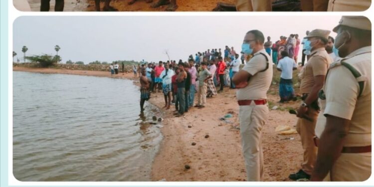 கண்மாயில் குளிக்க வந்த சிறுமி மற்றும் சிறுவன் ஆகிய இருவரும் நீரில் மூழ்கி உயிரிழப்பு – தூத்துக்குடி மாவட்ட எஸ்பி எஸ். ஜெயக்குமார் சம்பவ இடத்திற்கு நேரில் சென்று விசாரணை.