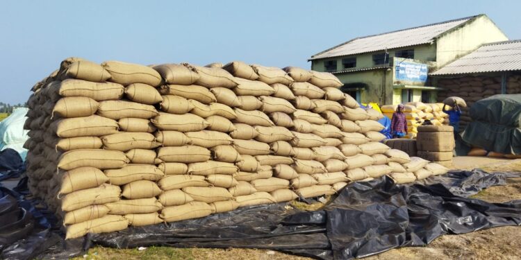 திறந்தவெளி நெல்கொள்முதல் நிலையங்களில் தேங்கியுள்ள நெல் மூட்டைகளை உடனடியாக சேமிப்பு கிடங்கிற்கு கொண்டு செல்ல வேண்டும் – நாகை விவசாயிகள் கோரிக்கை .