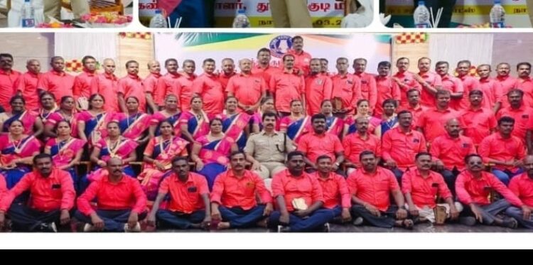 தூத்துக்குடி மாவட்ட காவல்துறையில் 25 வருடங்கள் சிறப்பாக பணி நிறைவு செய்த காவல்துறையினரின் வெள்ளிவிழா நிகழ்ச்சி..  எஸ். பி. பாலாஜி சரவணன் பங்கேற்று வாழ்த்து தெரிவித்தார்