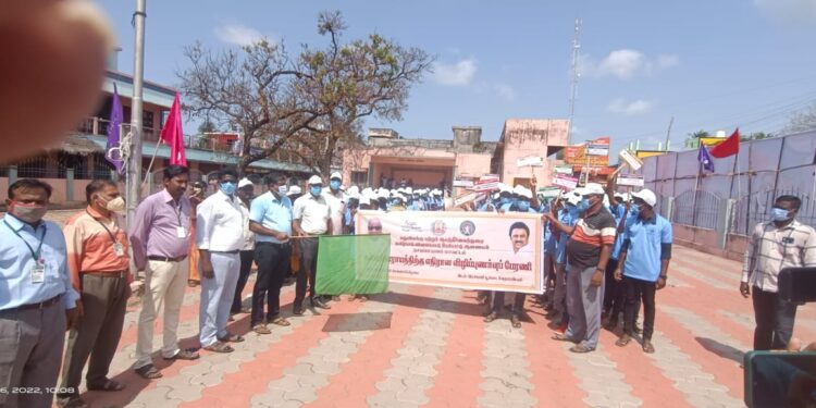 வேதாரண்யத்தில் கள்ளச்சாரத்திற்கு எதிரான விழிப்புணர்வு பேரணி 