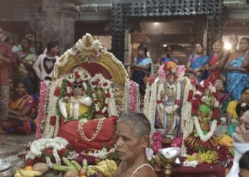 வேதாரண்யம் வேதாரண்யேஸ்வரர் கோவிலில் அகத்தியருக்கு திருமணக்கோல காட்சி அருளும் ஜதீக விழா.