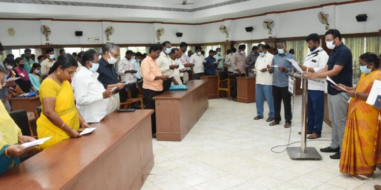 நாகையில் கொடுஞ்செயல் எதிர்ப்பு நாள் உறுதிமொழி