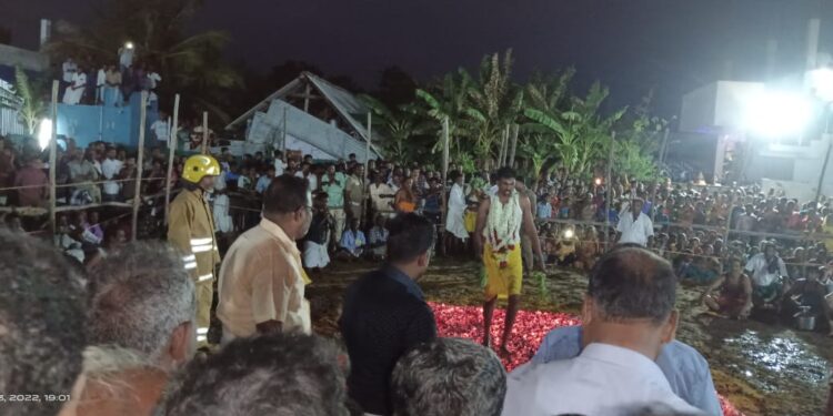 வேதாரணியம் ஞாயிற்று சந்தை தோப்பு அருள்மிகு தேவி திரௌபதி அம்மன் ஆலய தீமிதி உற்சவம்