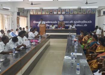 வேதாரண்யத்தில் வேதாரணியம் ஊராட்சி ஒன்றிய குழு கூட்டம்