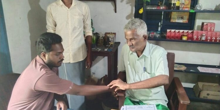 வேதாரண்யத்தை அடுத்த செட்டிப்புலம் மூங்கில டியில்  வர்மக்கலை முகாம்.