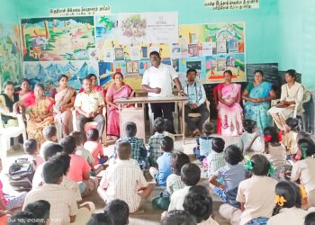 கந்தர்வகோட்டை ஒன்றிய கல்லாக்கோட்டை இல்லம் தேடிக் கல்வி மையத்தில் தமிழ்நாடு நாள் கொண்டாட்டம்.