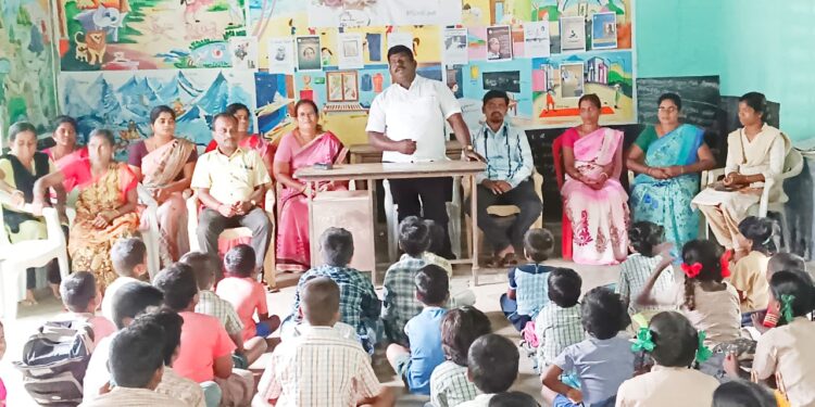 கந்தர்வகோட்டை ஒன்றிய கல்லாக்கோட்டை இல்லம் தேடிக் கல்வி மையத்தில் தமிழ்நாடு நாள் கொண்டாட்டம்.