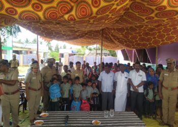 நாகப்பட்டினம் மாவட்ட காவல் துறையின் சார்பில் கிராமப்புற பள்ளி மாணவ மாணவிகளின் நலன் கருதி சீரமைக்கப்பட்ட படிப்பகம் திறப்பு விழா.