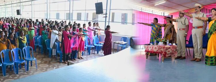 தீப ஓளி ஏற்ற வேண்டிய மாணவிகள் தேவையில்லாத பழக்கத்தில் ஈடுபடக்கூடாது:  ஏபிசி மகாலெட்சுமி கல்லூரியில் நடைபெற்ற போதை பொருள் தடுப்பு விழிப்புணர்வு நிகழ்ச்சியில் கூடுதல் எஸ்.பி, கார்த்திகேயன் மாணவிகளுக்கு அறிவுரை!!