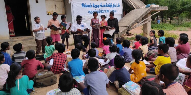 கந்தரகோட்டை ஒன்றியத்தில் சிறப்பாக செயல்பட்டு வரும் இல்லம் தேடிக் கல்வி திட்டம் .. பெற்றோர்கள் பாராட்டு…