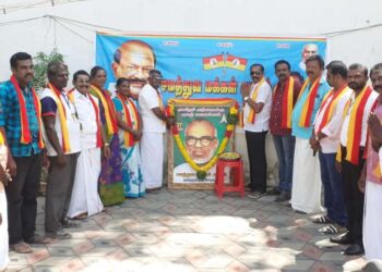 தமிழர் தந்தை சி. பா. ஆதித்தனாரின் 118 வது பிறந்தநாள் விழா தூத்துக்குடி மாவட்ட சமத்துவ மக்கள் கழகம் சார்பில்  மாலை அணிவித்து இனிப்புகள் வழங்கி சிறப்பாக கொண்டாடப்பட்டது