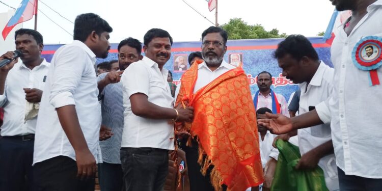 மாப்பிள்ளையூரணி வடக்கு சோட்டையன் தோப்பில் அம்பேத்கர் படிப்பகம் திருமாவளவன் எம்.பி திறந்து வைத்தார்.