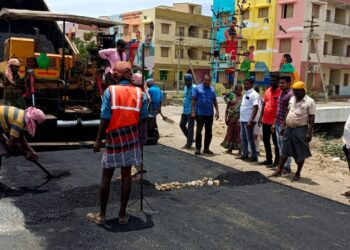 மாப்பிள்ளையூரணி பகுதியிலுள்ள தேசிய நெடுஞ்சாலையில் வேகத்தடை அமைப்பு: பொது மக்களின் நீண்ட நாள் கோரிக்கையை நிறைவேற்றிய எம்.எல்.ஏ., பஞ். தலைவருக்கு குவியும் பாராட்டுக்கள்!!