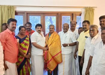 தமிழ்நாடு வணிக சங்கங்களின் பேரமைப்பின் தூத்துக்குடி மத்திய மாவட்ட சிறப்பு கூட்டம் புதுக்கோட்டையில் நடைபெற்றது!