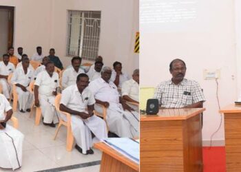 நாகப்பட்டினம் மாவட்டம் கீழையூர் ஊராட்சி ஒன்றிய அலுவலகத்தில் ஒருங்கிணைந்த பள்ளிக்கல்வி சார்பில் ஊராட்சி மன்ற தலைவர்களுக்கான பள்ளி மேலாண்மை குழு பயிற்சி மாவட்ட ஆட்சித்தலைவர் டாக்டர் அ.அருண்தம்புராஜ் தலைமையில் இன்று நடைபெற்றது.