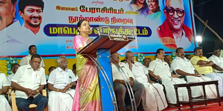 அனைத்து பொதுத்துறை நிறுவனங்களும் தனியாருக்கு விற்பனை இது தான் பிஜேபியின் சாதனை அமைச்சர் கீதாஜீவன் கடும் தாக்கு