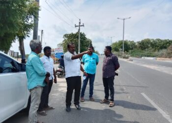 மாப்பிள்ளையூரணி சங்கரபேரி இரு இடங்களில் உயர்மின் கோபுர விளக்கு மேயர் ஜெகன் பெரியசாமி ஆய்வு