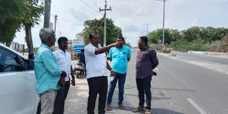 மாப்பிள்ளையூரணி சங்கரபேரி இரு இடங்களில் உயர்மின் கோபுர விளக்கு மேயர் ஜெகன் பெரியசாமி ஆய்வு