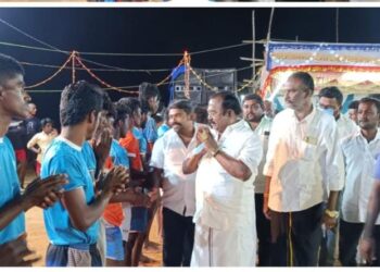 தூத்துக்குடியில் ஜெயலலிதா 75வது பிறந்தநாள் விழா தொடர்ச்சியாக  மாபெரும் மின்னொளி கபாடி போட்டி முன்னாள் அமைச்சர் சி.த செல்லப் பாண்டியன் தலைமையில் நடைபெற்றது!!