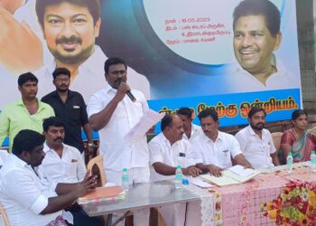 தமிழக முதல்வர் ஸ்டாலின் அடையாளம் காட்டுபவர் தான் வருங்காலத்தில் பிரதமர் உடன்குடியில் ராமஜெயம் பேசினார்.