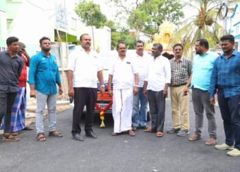 தூத்துக்குடி விஎம்எஸ் நகர் பகுதியில் மேயர் ஜெகன் பெரியசாமி ஆய்வு