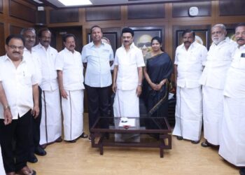 திமுக தலைவராக 6ம் ஆண்டு தொடங்கும் முதல்வர் மு.க.ஸ்டாலின் – கனிமொழி கருணாநிதி நேரில் வாழ்த்து..