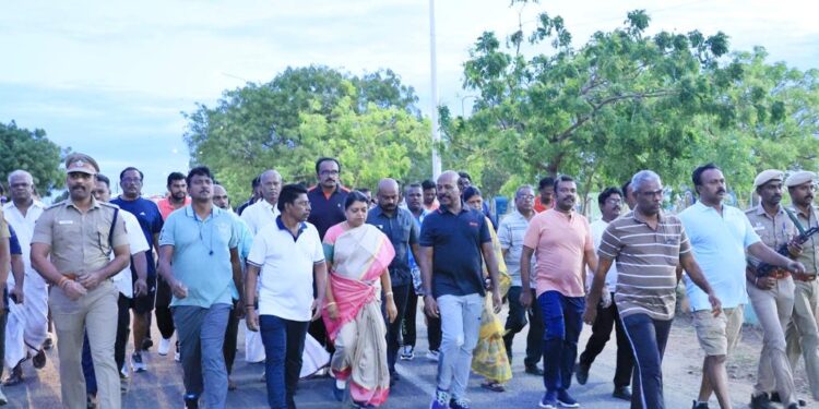 தூத்துக்குடியில் நடப்போம் நலம் பெறுவோம் நடைபயிற்சி அமைச்சர்கள் சுப்பிரமணியன், கீதாஜீவன் பங்கேற்பு