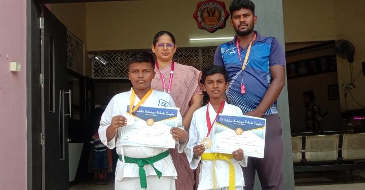 தூத்துக்குடி மாவட்டம் செர்வைட் சிபிஎஸ்இ பள்ளியை சேர்ந்த கராத்தே வீரர்கள் சாதனை..