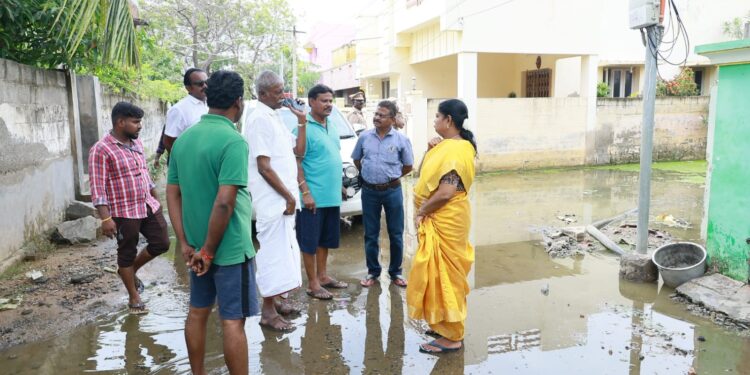 தூத்துக்குடி மாநகராட்சி 17, 18 ஆகிய வார்டுகளில் அமைச்சர் கீதாஜீவன் ஆய்வு மேற்கொண்டார்.