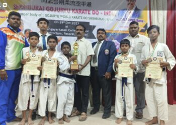 ஸ்பிக் நகர் கராத்தே வீரர்களுக்கு தங்கப்பதக்கம்.