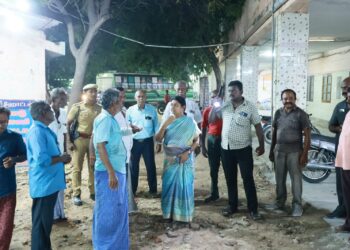 தூத்துக்குடி புதிய பேரூந்து நிலையம் பகுதியில் அமைச்சர் கீதாஜீவன் ஆய்வு!!! 