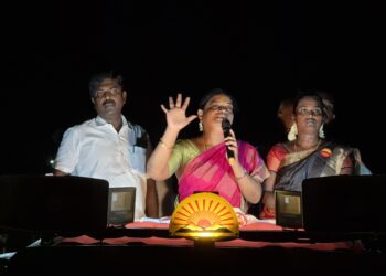 தேர்தல் நேரத்தில் நாடகமாடும் அதிமுக பிஜேபிக்கு தக்க பாடம் புகட்டும் வகையில் பணியாற்ற வேண்டும் தோ்தல் பிரச்சாரத்தில் அமைச்சர் கீதாஜீவன் பேச்சு