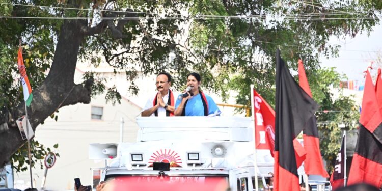 பாஜக ஆட்சிக்கு வந்த பிறகு பெண்கள், குழந்தைகளுக்கு பாதுகாப்பில்லை – கோவையில் கனிமொழி கருணாநிதி பேச்சு