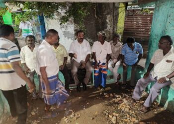 கலைஞர் வழியில் தளபதியார் ஆளும் தமிழகத்தில் பிஜேபிக்கு இடமில்லை, தின்னை பிரச்சாரத்தில் மேயர் ஜெகன் பெரியசாமி கலந்துரையாடல்