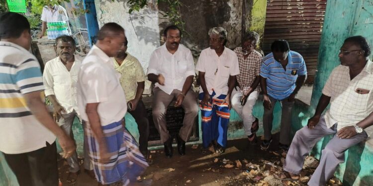 கலைஞர் வழியில் தளபதியார் ஆளும் தமிழகத்தில் பிஜேபிக்கு இடமில்லை, தின்னை பிரச்சாரத்தில் மேயர் ஜெகன் பெரியசாமி கலந்துரையாடல்