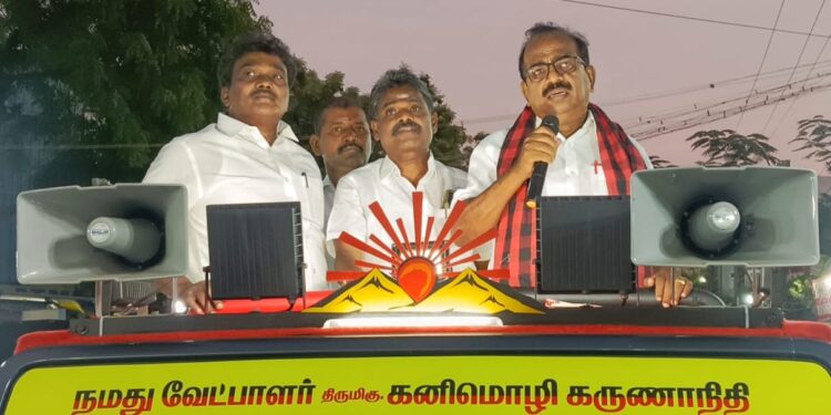 இந்தியாவில் குஜராத்தை பின்னுக்கு தள்ளி தமிழ்நாடு ஸ்டாலின் ஆட்சியில் வளர்ச்சியடைந்துள்ளது. மோடியை வீழ்த்துவதின் மூலம் இந்தியா வளர்ச்சியடையும் புதுக்கோட்டை தேர்தல் பிரச்சாரத்தில் நாஞ்சில் சம்பத் பேசினார்.