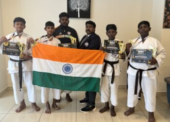 சர்வதேச அளவிலான கராத்தே போட்டியில் இந்திய அணியைச் சேர்ந்த தூத்துக்குடி கராத்தே வீரர்கள் சாதனை