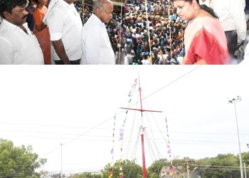 தூத்துக்குடி தூய பனிமய மாதா பேராலய திருவிழா கொடியேற்றத்துடன் தொடங்கியது.  அமைச்சர் கீதாஜீவன், மேயா் ஜெகன் ெபாியசாமி, கலெக்டர் லட்சமிபதி, எஸ்.பி பாலாஜி சரவணன், அதிமுக முன்னாள் அமைச்சர் சித.செல்லப்பாண்டியன் பங்கேற்பு