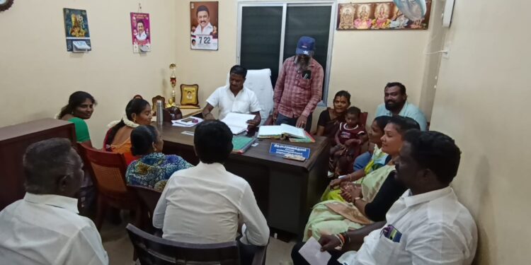 மாப்பிள்ளையூரணி ஊராட்சி மன்ற கூட்டம் நடைபெற்றது.