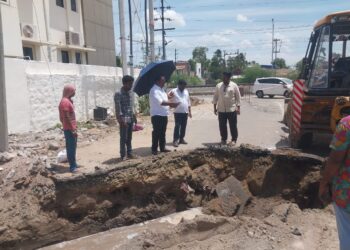 தூத்துக்குடி மாநகராட்சி பகுதியில் மேயர் ஜெகன் பொியசாமி ஆய்வு மேற்கொண்டார்.