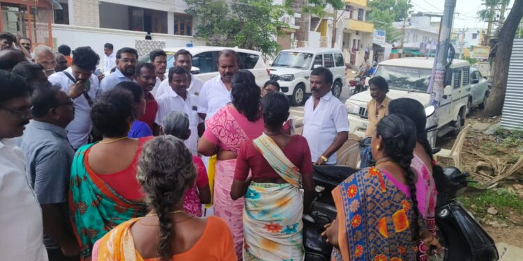 தூத்துக்குடி பாரதி நகர் பகுதியில் மேயர் ஜெகன் பொியசாமி ஆய்வு