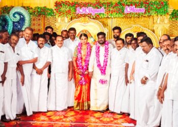 குடும்பமாக வாழ்ந்து எடப்பாடியாருக்கு துணை நிற்க வேண்டும் – திருமணவிழாவில் முன்னாள் அமைச்சர் எஸ்.பி. சண்முகநாதன் பேசினார்