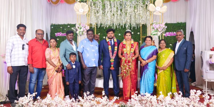 தூத்துக்குடி பிரஸ் கிளப் இணைச் செயலாளர் சதீஸ்குமார் இல்ல திருமண விழா, அமைச்சர் கீதாஜீவன், மேயர் ஜெகன் பெரியசாமி வாழ்த்தினார்கள்