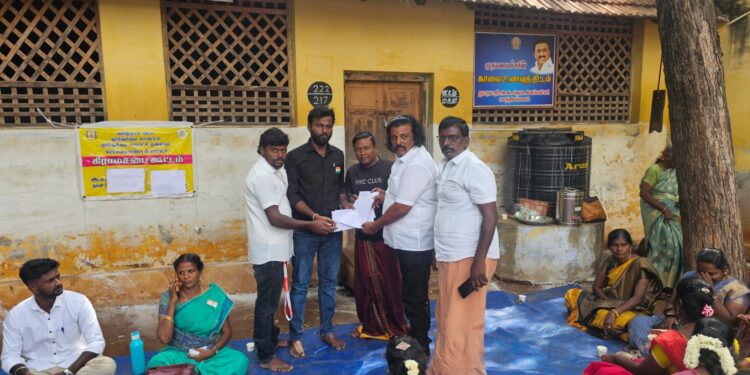 சேர்வைக்காரன்மடம் ஊராட்சி பகுதியில் பொது மக்களின் நீண்ட நாள் கோரிக்கையை போர்க்கால அடிப்படையில் நிறைவேற்ற வேண்டும் : கிராம சபை கூட்டத்தில் பெருந்தலைவர் மக்கள் கட்சி மாவட்ட செயலாளர் எஸ்.பி மாரியப்பன் கோரிக்கை..