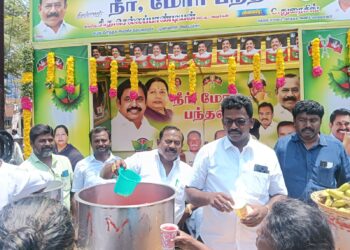 தமிழ்நாட்டு மக்களை காப்பாற்ற கடவுள் நினைத்து உருவாக்கப்பட்டது தான் அதிமுக -பாஜக வெற்றி கூட்டணி :  தூத்துக்குடியில்  நீர் மோர் பந்தல் திறப்பு நிகழ்ச்சியின் போது முன்னாள் அமைச்சர் சி.த.   செல்லப்பாண்டியன் பரபரப்பு பேட்டி!!