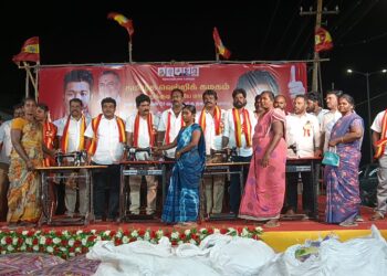 தவெக தலைவர் விஜய் 51ஆவது பிறந்தநாள் விழா தூத்துக்குடியில் கோலாகலம் : மத்திய மாவட்டம் சார்பில் ரூ 10 லட்சம் மதிப்பீட்டில் மெகா நலத்திட்டம் வழங்கி அசத்தினார் மாவட்டச் செயலாளர் எஸ்டிஆர் சாமுவேல்ராஜ்!!